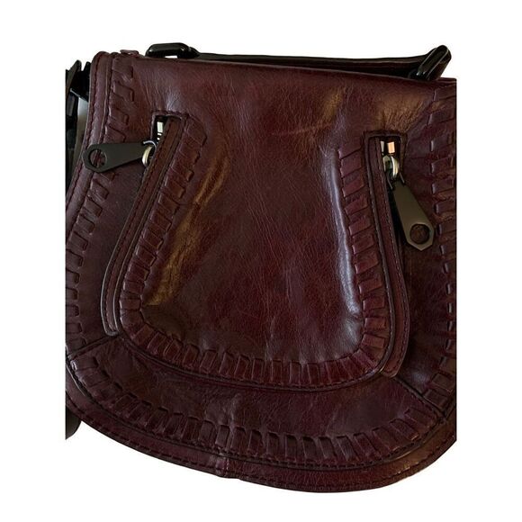 Rebecca Minkoff Small Vanity Saddle, Dark Cherry Messenger Cross Body Handbag - Picture 4 of 10